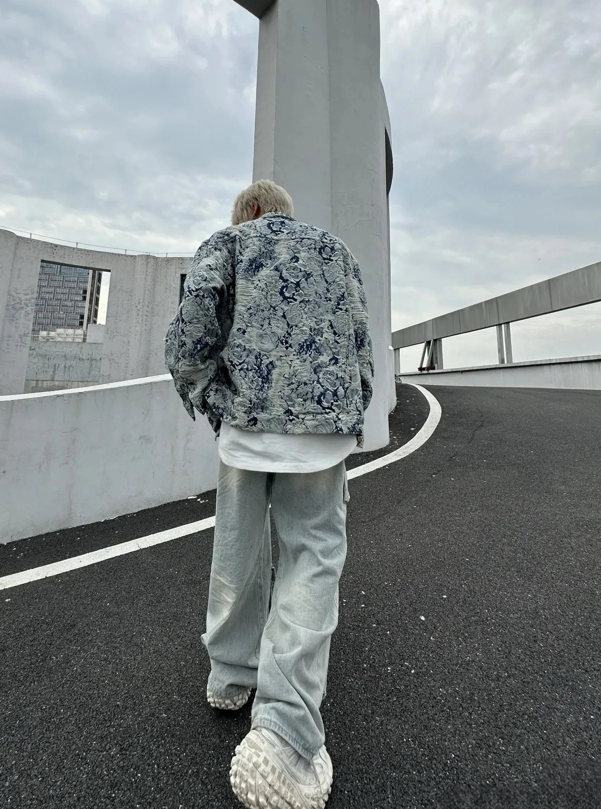 Louis Vuitton/Louis Vuitton Retro floral fringed denim jacket